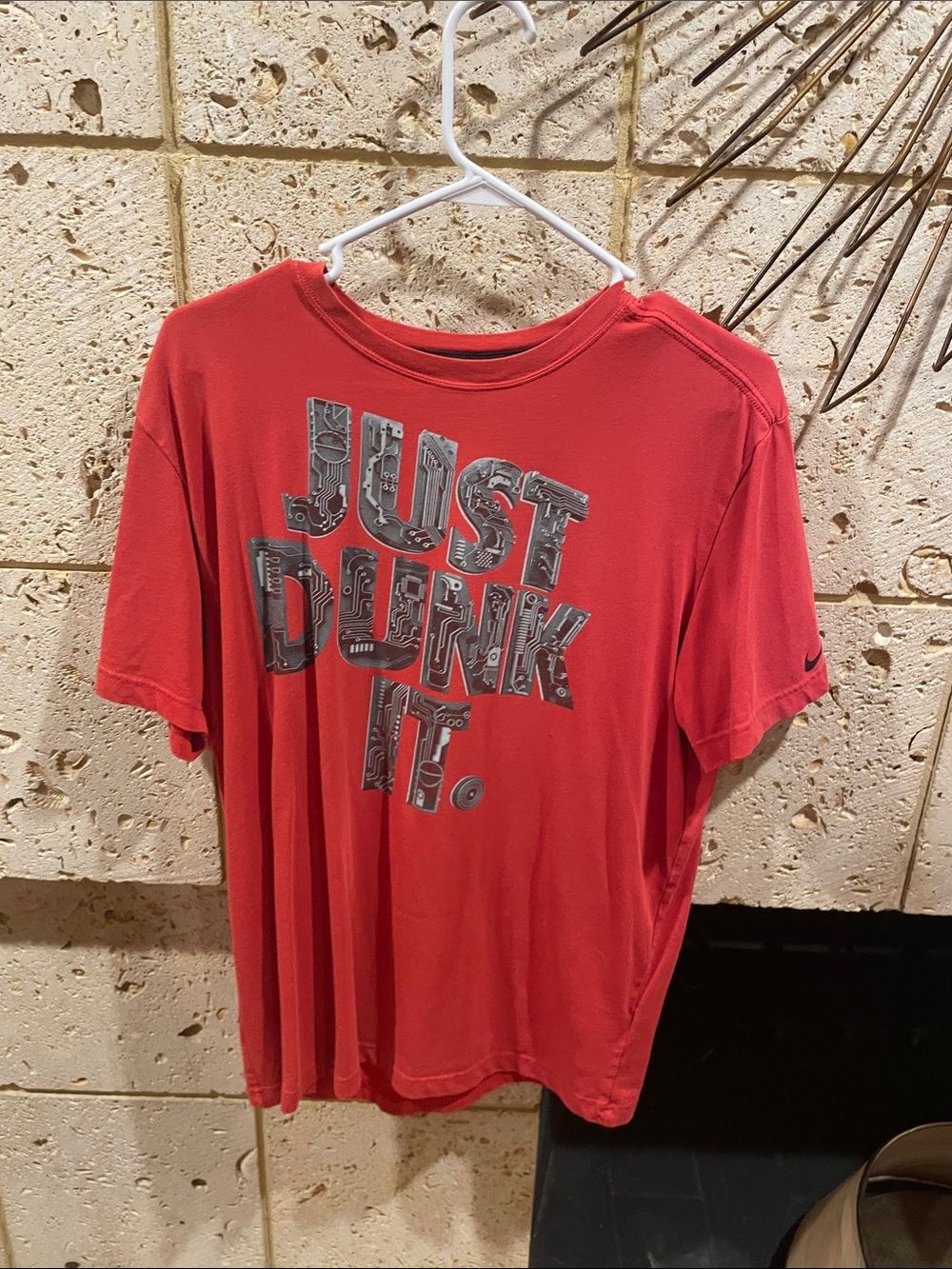 Red "Just Dunk It" Graphic Tee